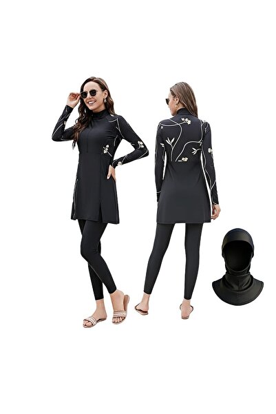 casme Women's 3 Piece Full Cover Modest Swimset Hijab Long Sleeve Full Length...