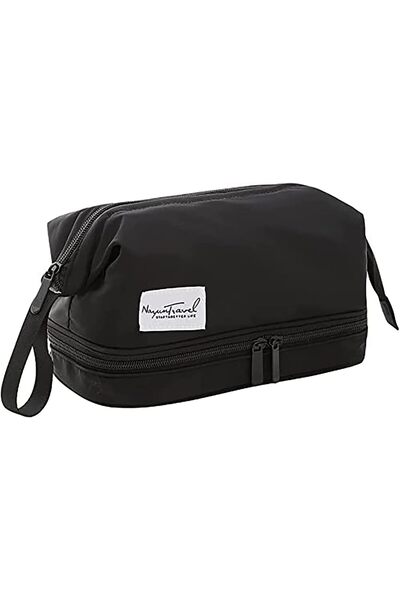 Arabest Double Layer Cosmetic Organizer Bag, Waterproof Travel Toiletry Kit, ...