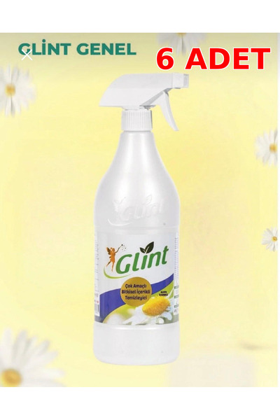GLİNT 6 Adet Çok Amaçlı Temizleyici Leke Çıkarıcı - Yağ Çözücü 1 Litre
