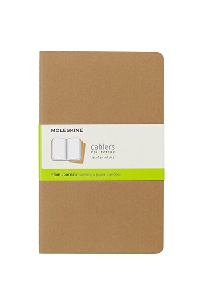 Moleskine Σετ σημειωματάριων χωρίς γραμμή Cahier 3 L Kraft Brown