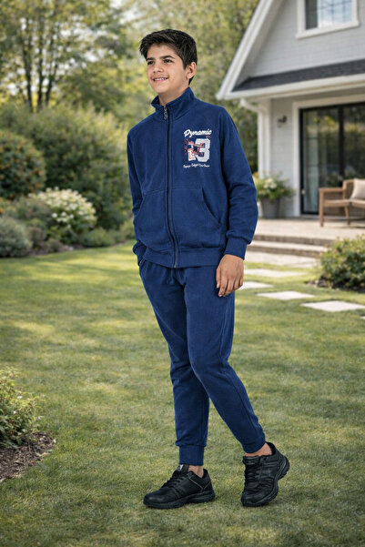 ByDon Costum de trening pentru băieți, țesătură cu 2 fire, tip chardonnay