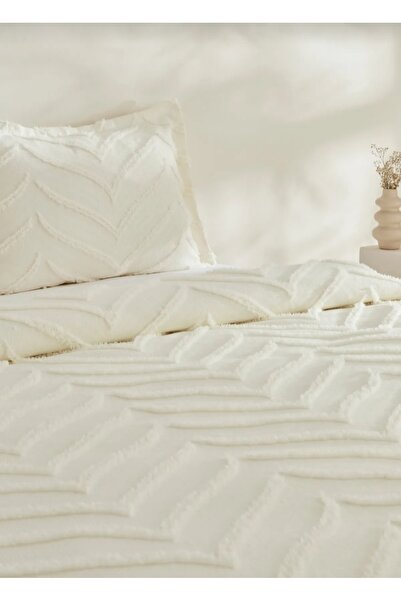 d'niss home touch of nature in your home Merve 3 Parça Çift Kişilik Yatak Örtüsü