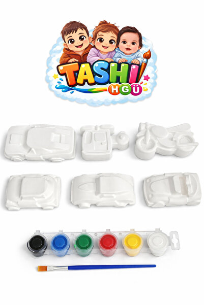 TASHI ART TASHI (3D) Taşıtlar Taş Tozu Boyama Seti- Çocuklar İçin Eğitici Akt...