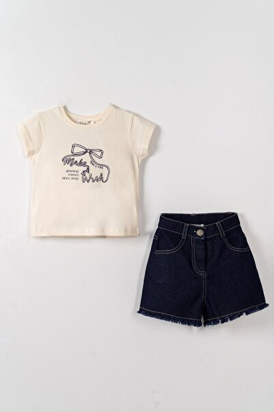 nk kids شورت طويل بأزرار وسحاب وشرّابات للفتيات الصغيرات من سن 1-4 سنوات بالل...
