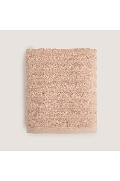 Chakra Waved %100 Pamuk Yüz Havlusu 50x80 cm KOYU SOMON