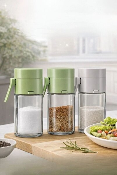 HİROS'H Tuşlu Basmalı Tuzluk , Homojen Nem Geçirmez Kantitatif Tuz Kontrol Şi...