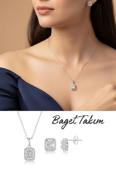 Hepimitu 14 Ayar Altın Baget İkili Set