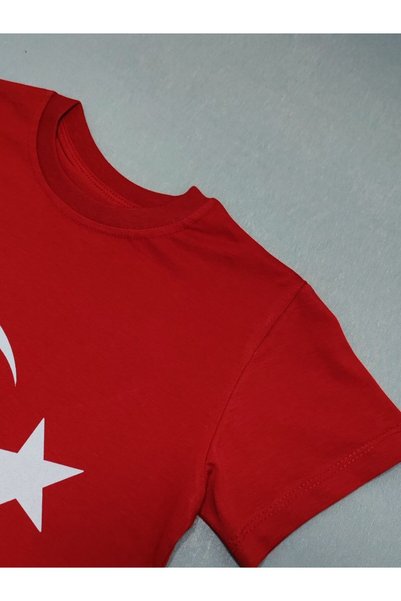 Beray Bebe Children's T-Shirt with Moon and Star Print, Special for National Holidays, Compatible for April 23 and October 29