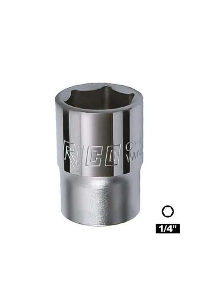 Rico 1/4 Six-Corner Socket 7 mm