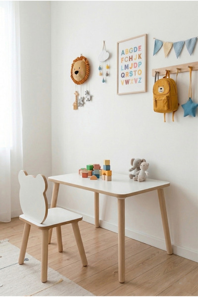 POFİTTO Yaz-sil Yüzey Çocuk Masası - Aktivite Masası - Çocuk Çalışma Masası T...