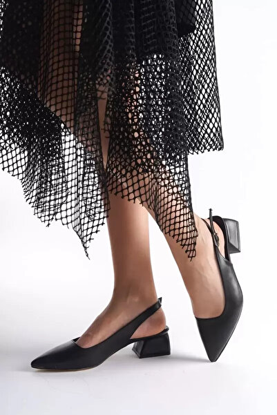 Mulini Black Matte Women's Heeled Shoes Tr16Ms04A