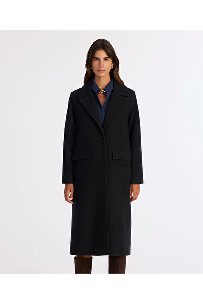 Yargıcı Regular Ceket Yaka Uzun Kol Palto