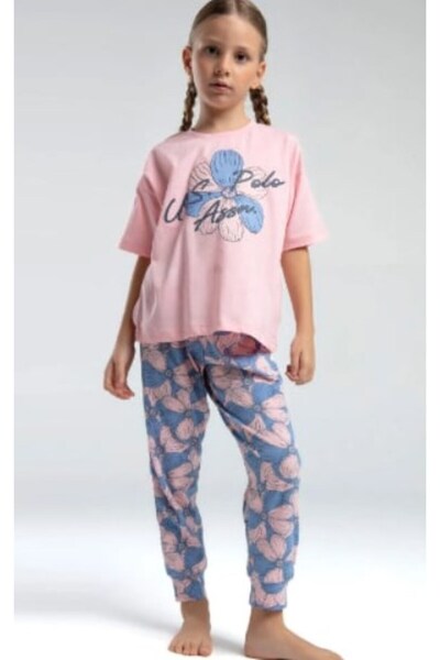 U.S. Polo Assn. ΚΟΡΙΤΣΙΣΤΙΚΗ ΝΕΑΝΙΚΗ ΠΙΤΖΑΜΑ ΜΕ ΣΤΑΜΠΑ ΧΑΜΟΜΗΛΙΟΥ 2077 GKP0104