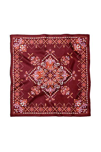 Sultan İpek Etnik Desenli Fular / Bandana 70x70cm