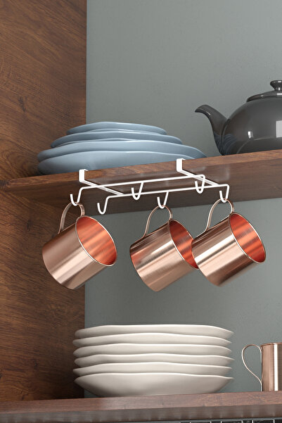 Teknotel Κρεμάστρα για κούπες και ποτήρια εσωτερικού ντουλαπιού Λευκή SF273