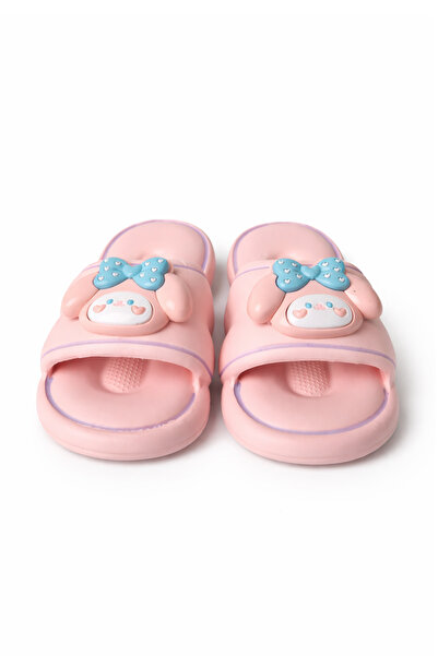 Ecrou Χαριτωμένες παντόφλες για κορίτσια με αξεσουάρ ροζ 36 41
