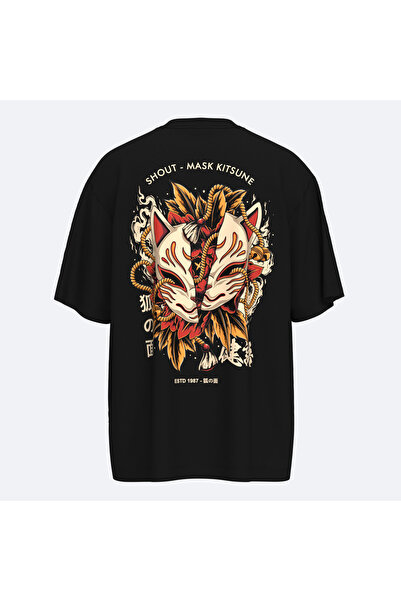 Shout Oversize Limited Edition Mask Kitsune Unisex T-shirt