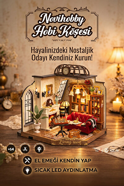 Rolife Hobi Köşesi | Led Işıklı Minyatür Maket Ev Seti |