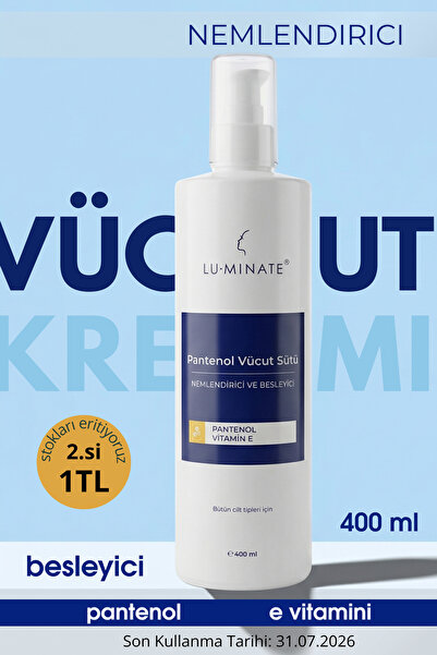 Luminate Vücut Losyon Pantenol E Vitamini Kuru Karma Ciltler Için Su Bazlı Pa...