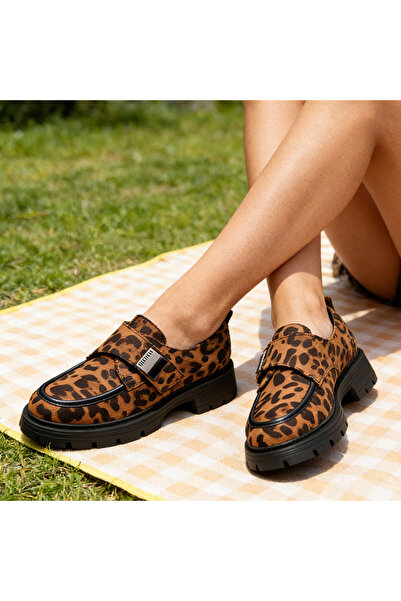 Tmall Pantofi casual de dama,Din piele ecologica intoarsa,P1245,Leopard