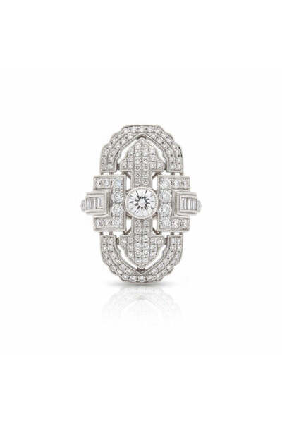 Pursehuit Silver-colored ring, with zirconia stones, Aksel C26 - 8 (circumfer...