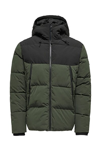 Only & Sons Ανδρικό γκρι μπουφάν ONSPETE PUFFER JACKET OTW - 22034728