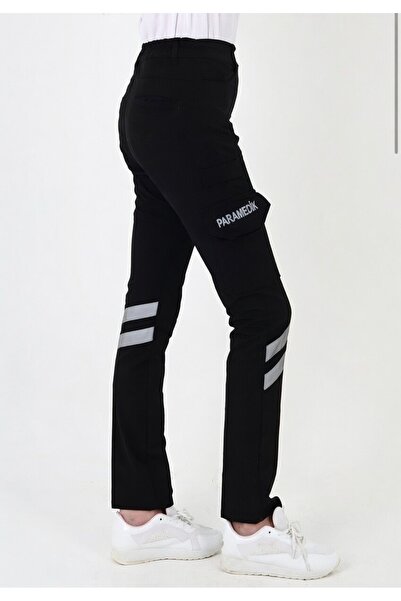 Paramedik Siyah Outdoor Likralı Pantolon (Unisex-Slimfit)
