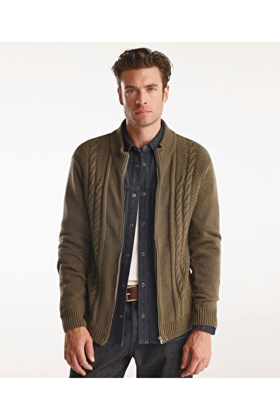 Yargıcı Zippered Knitted Cardigan