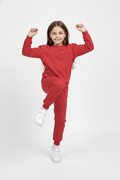 Mnk Baby&Kids Basic Cepli Kız-Erkek Mevsimlik Çocuk Eşofman Takımı M00776 NAR ÇİÇEĞİ