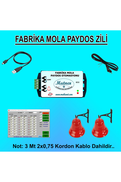 V5 Fabrika Paydos Mola Zil Sistemi Otomasyonu (2 ÇAN DESTEKLİ)