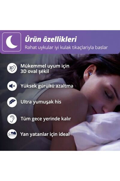 Alpine SleepDeep Uyku Kulak Tıkacı, Mavi, M/L Boyut, 27 dB Gürültü Azaltma, Özel Thermoshape Teknolojisi