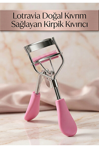 Lotravia Doğal Kıvrım Sağlayan Premium Kirpik Kıvırıcı Pembe (Taraklı)
