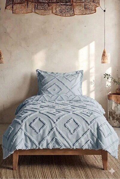 ARSEM EV TEKSTİL Σκανδιναβικό γκρι μονό κάλυμμα κρεβατιού 180 x 235 εκ. και 1...