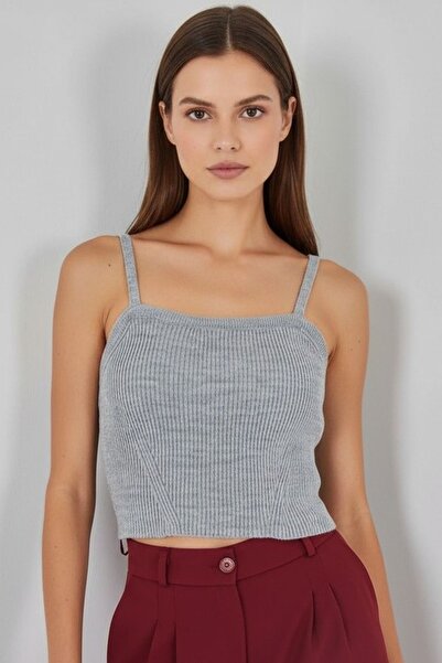 Hiccup BDART Πλεκτό Crop Top με τετράγωνο λαιμόκοψη