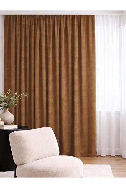 FAVOLLİ Κουρτίνα φόντου Cashew Color Island - Extrafor Gathered Dream Series