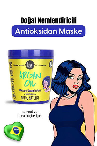 Lola From Rio Argan Saç Maskesi, Süper Hidroten, Mat Kuru ve Yıpranmış Saçlar...