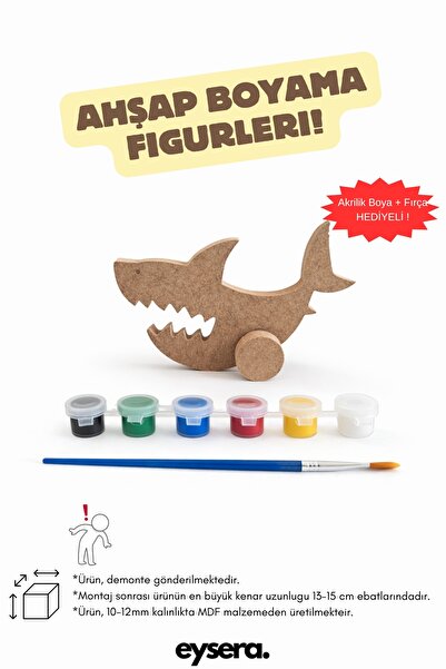 eysera Ahşap Boyama Seti – Çocuk Aktivite & Hobi Oyuncak, Montessori Eğitici Set