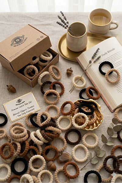 monalisatoka Γυναικείο Καφέ Εξαιρετικά Ευέλικτο Σετ Πετσέτες Λαστιχένιες Πόρπ...