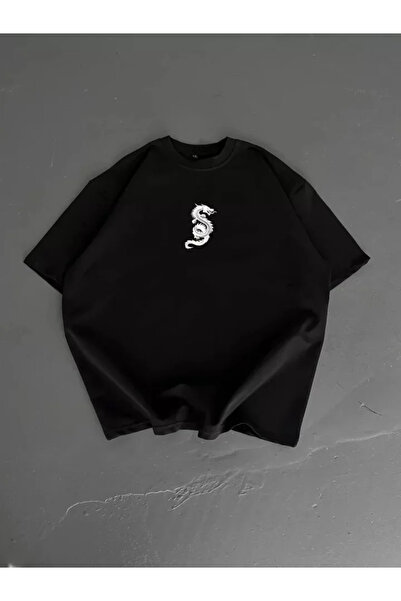 Kanonik Education Μπλουζάκι με στάμπα Oversize Crew Neck - Μαύρο