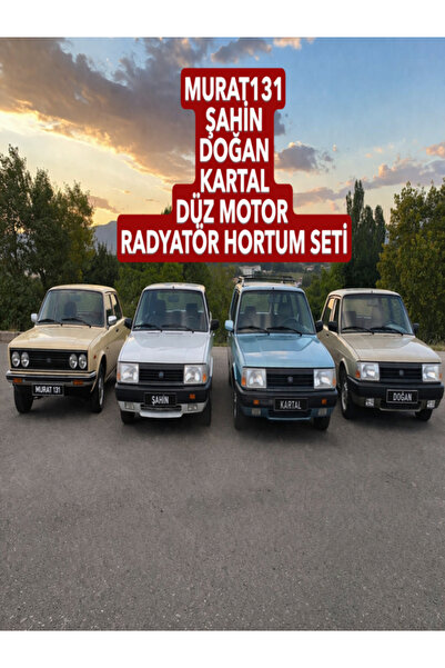 OTOVADİM Tofaş Doğan Kartal Şahin M131 Silikon Radyatör Hortum Seti Kırmızı (Düz Motor Uyumlu)