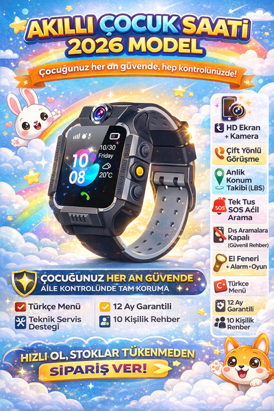 Beça Smart Home Q9 PLUS Akıllı Çocuk Takip Saati, Sim Kartlı Arama, Kameralı,...