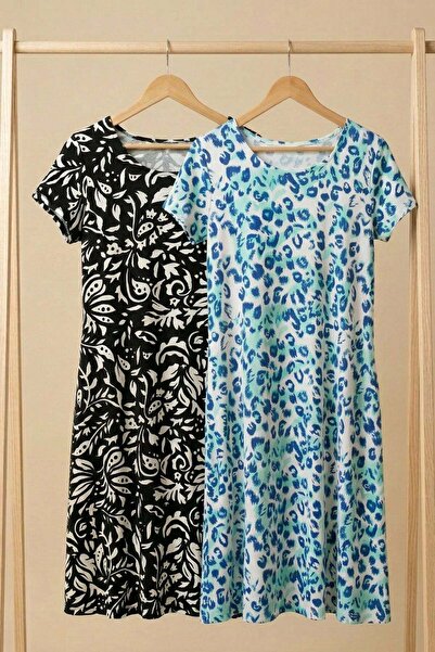 COTENCONCEPT Φόρεμα 2 τεμαχίων ντραπέ Άνετο χτενισμένο βαμβακερό ύφασμα