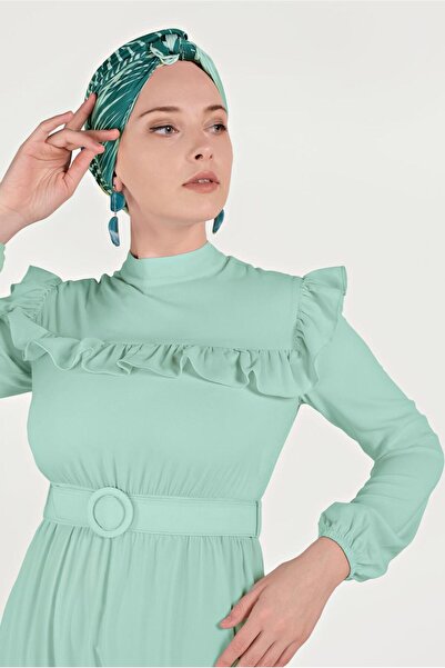 Alvina 40462 موديل فستان بتفاصيل مكشكشة