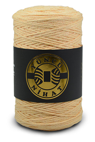 Yüncü Nihat Ανοιχτόχρωμη βαμβακερή τσάντα Sari Macrame - 213 μοντέλο, 200gr 2...