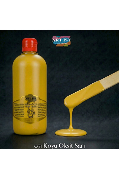 ART IST Multisurfaces 500ml Su Bazlı Akrilik Boya - 071 KOYU OKSİT SARI