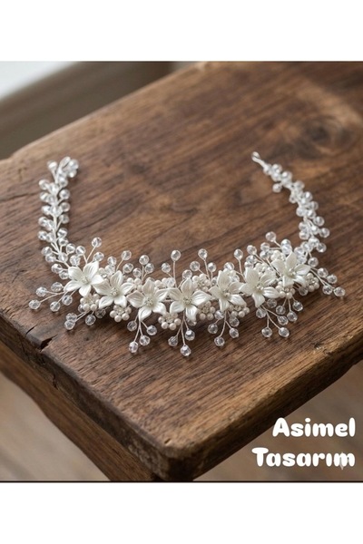 ASİMEL TASARIM Gelin tacı, Saç aksesuarı ve tokası söz nişan nikah düğün tese...