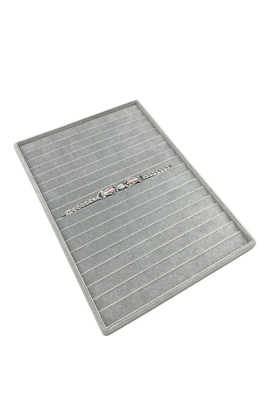 MeGass Dekor Yerli Üretim Madrid Model Süet Kumaş Gri Renk 34/24 Cm Kademeli ...