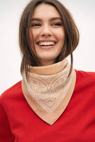 Wega Moda Women's Ethnic Patterned 100% Cotton Bandana Scarf Multi-Purpose Ha...