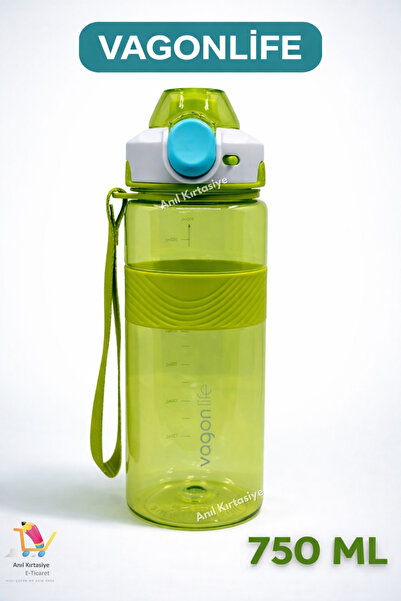 Vagonlife TRİTAN 750 ML MATARA BİLEK ASKILI-KAYDIRMAZ SLİKON GÖVDE