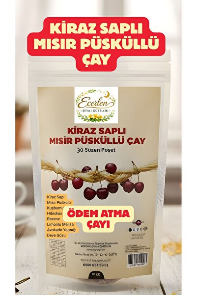 Eceden Şifalı Güzellik Kiraz Saplı & Mısır Püsküllü Çay, Ödem, Kilo Verme 30'...